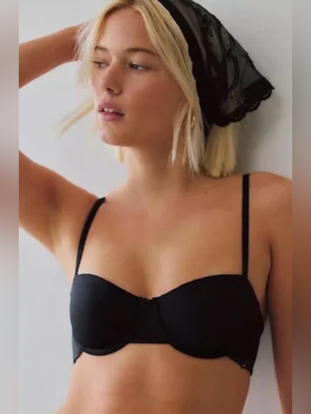 COS Black Mesh Underwire Bra- Womens Intimates